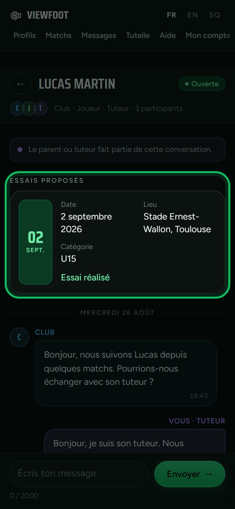 Écran : Un essai proposé