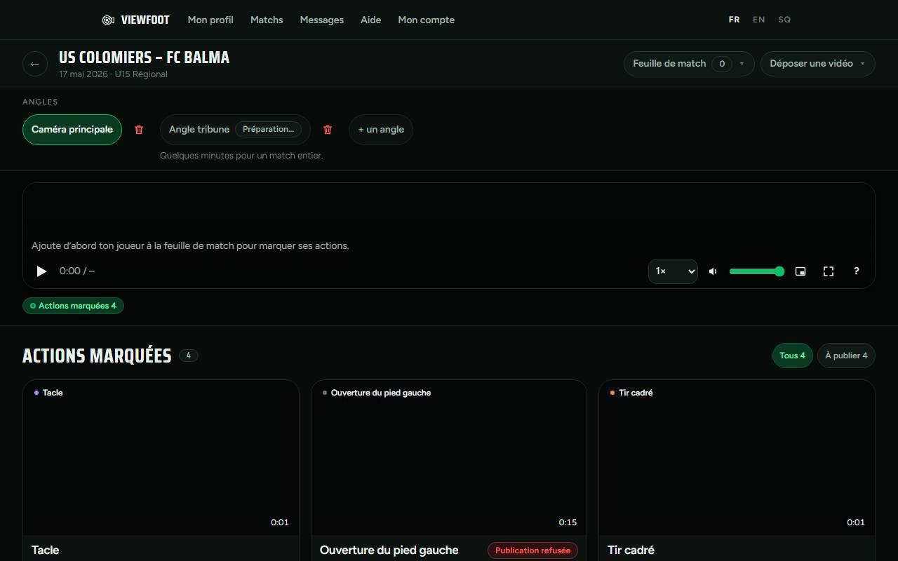 Écran : Montrer tes meilleures actions
