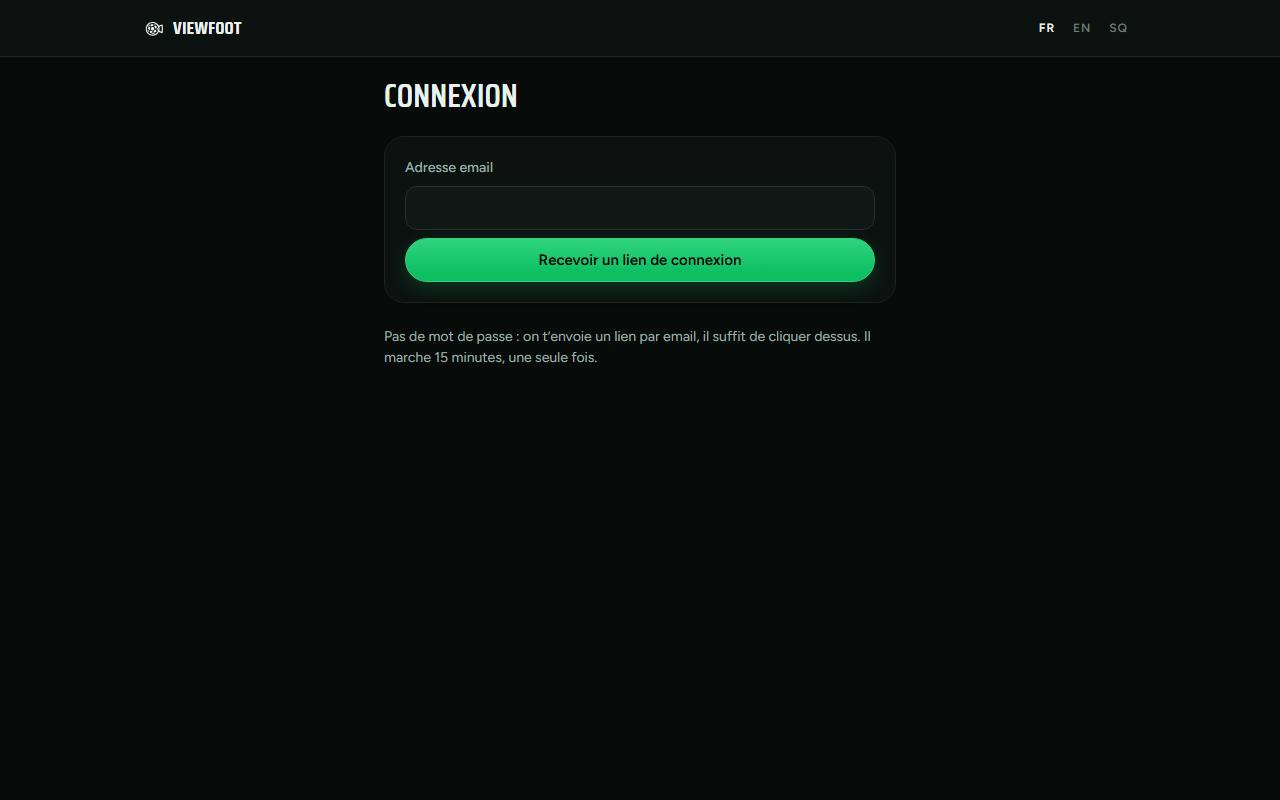 Écran : Se connecter