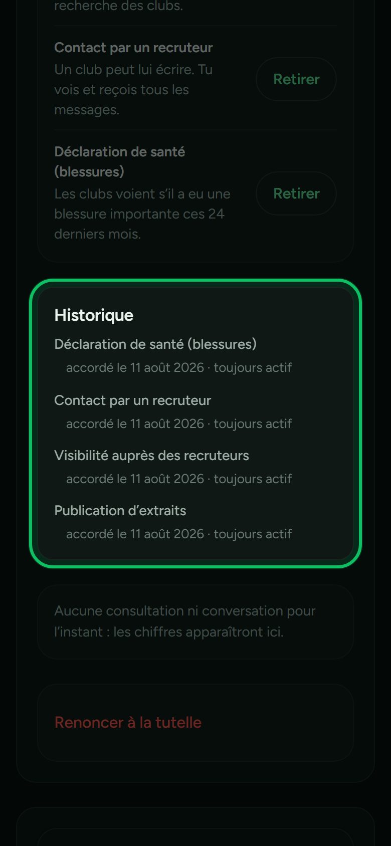 Écran : Tout est gardé