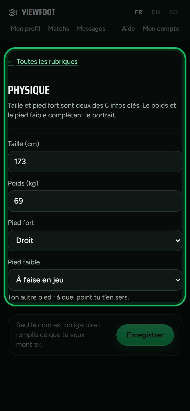 Écran : Taille, poids et pieds